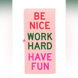 Ban.so Be Nice, Work Hard, Have Fun Spiral Notepad
